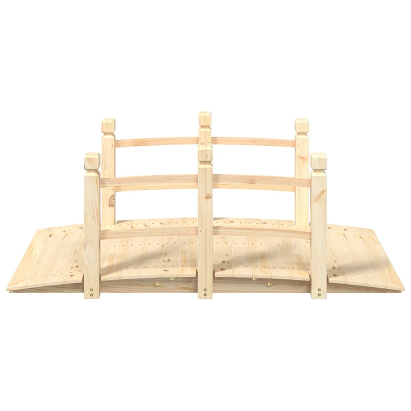 Load image into Gallery viewer, Vidaxl tuinbrug met leuningen 150x67x56 cm massief vurenhout
