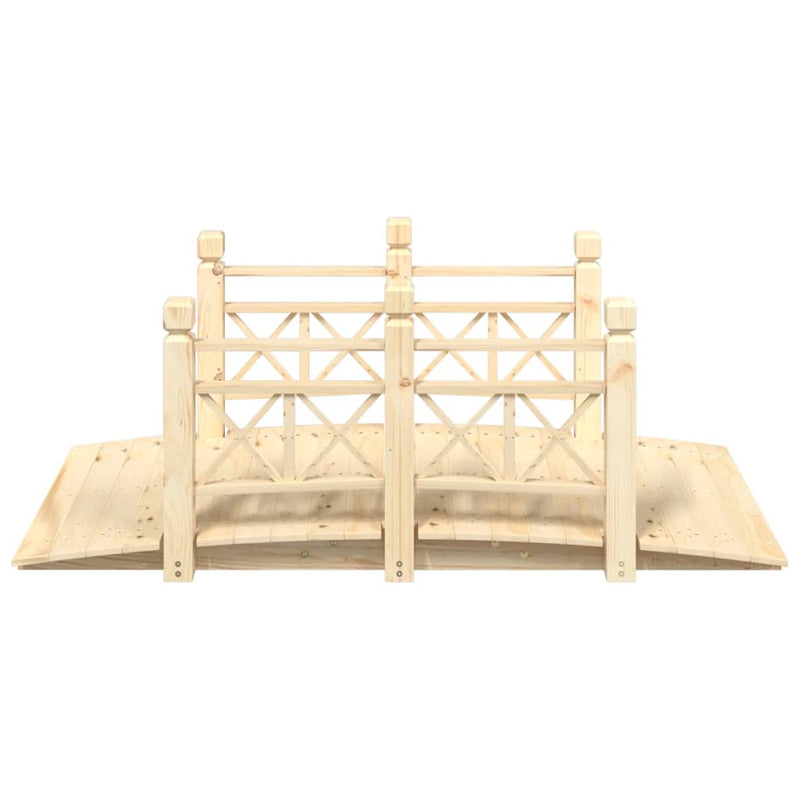 Load image into Gallery viewer, Vidaxl tuinbrug met leuningen 150x67x56 cm massief vurenhout
