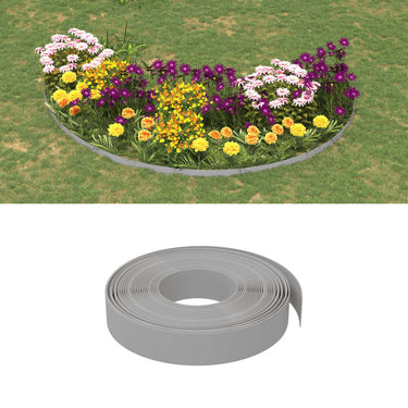 Vidaxl tuinranden 2 st 10 m 10 cm polyetheen grijs