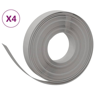 Vidaxl tuinranden 4 st 10 m 10 cm polyetheen grijs
