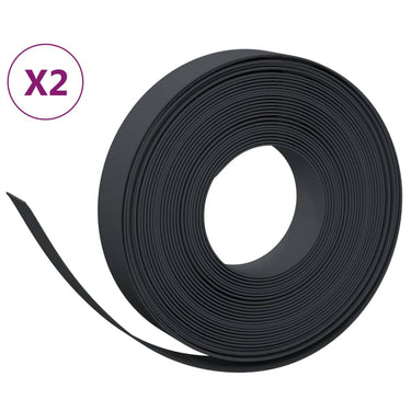 Vidaxl tuinranden 2 st 10 m 10 cm polyetheen zwart