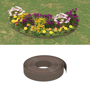 Vidaxl tuinranden 3 st 10 m 10 cm polyetheen bruin
