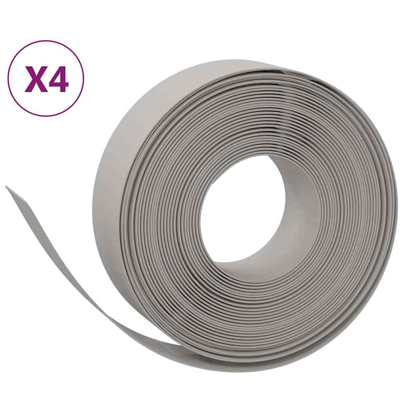 Load image into Gallery viewer, Vidaxl tuinranden 4 st 10 m 15 cm polyetheen grijs
