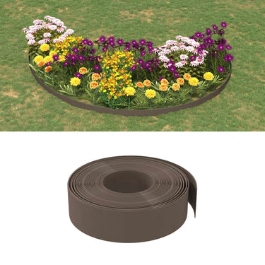 Vidaxl tuinranden 2 st 10 m 15 cm polyetheen bruin