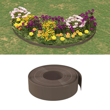 Vidaxl tuinranden 5 st 10 m 15 cm polyetheen bruin