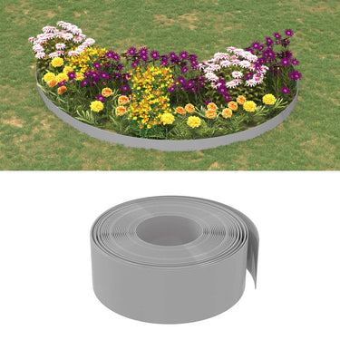 Vidaxl tuinranden 3 st 10 m 20 cm polyetheen grijs