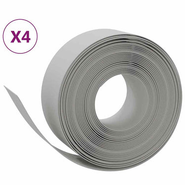 Vidaxl tuinranden 4 st 10 m 20 cm polyetheen grijs