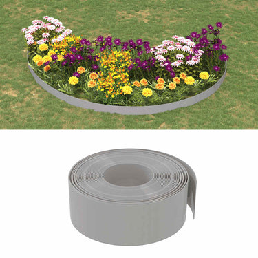 Vidaxl tuinranden 4 st 10 m 20 cm polyetheen grijs
