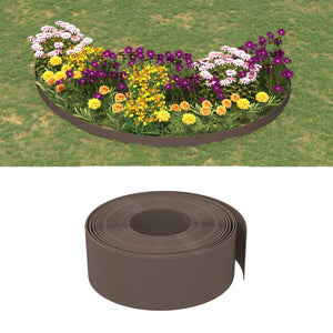 Vidaxl tuinranden 2 st 10 m 20 cm polyetheen bruin