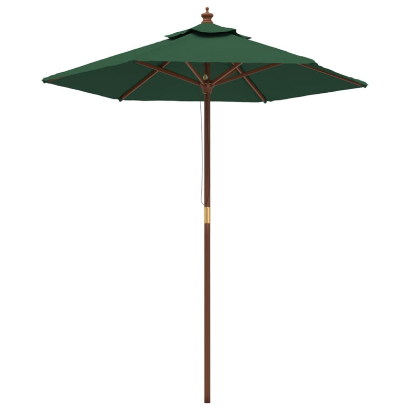 Load image into Gallery viewer, VidaXL Parasol met houten paal 196x231 cm groen
