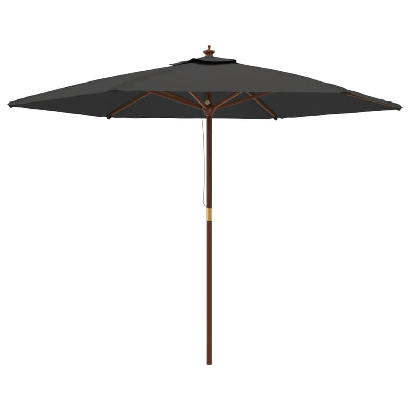 Load image into Gallery viewer, Vidaxl parasol met houten paal 299x240 cm antracietkleurig
