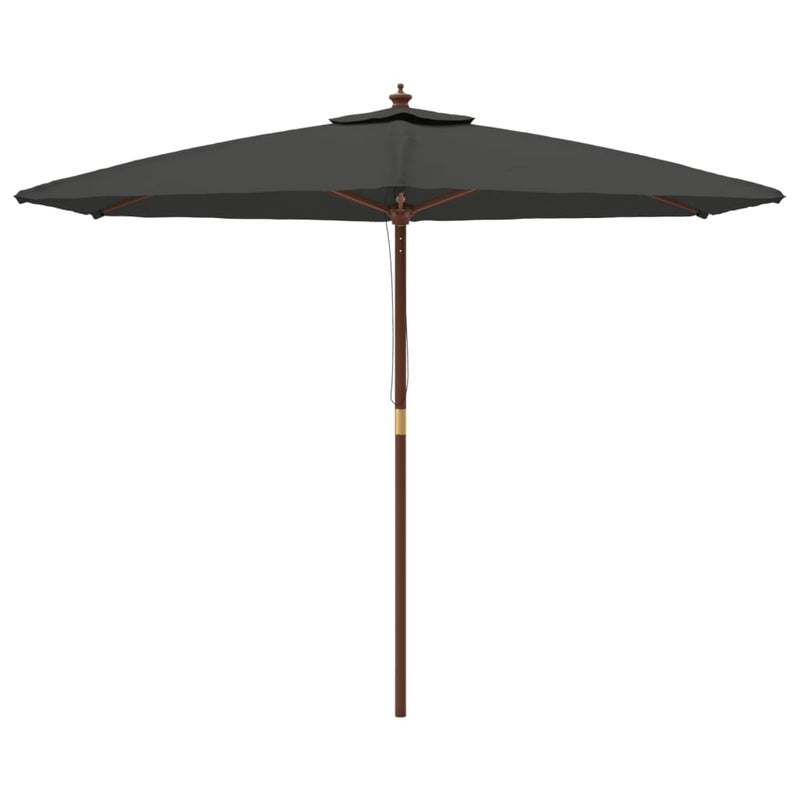 Load image into Gallery viewer, Vidaxl parasol met houten paal 299x240 cm antracietkleurig
