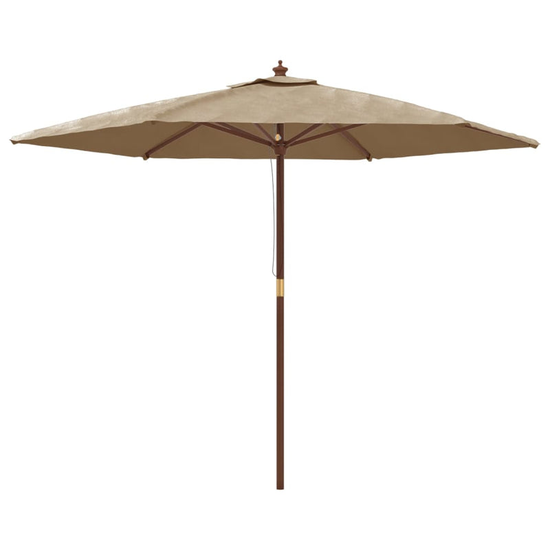 Load image into Gallery viewer, Vidaxl parasol met houten paal 299x240 cm taupe
