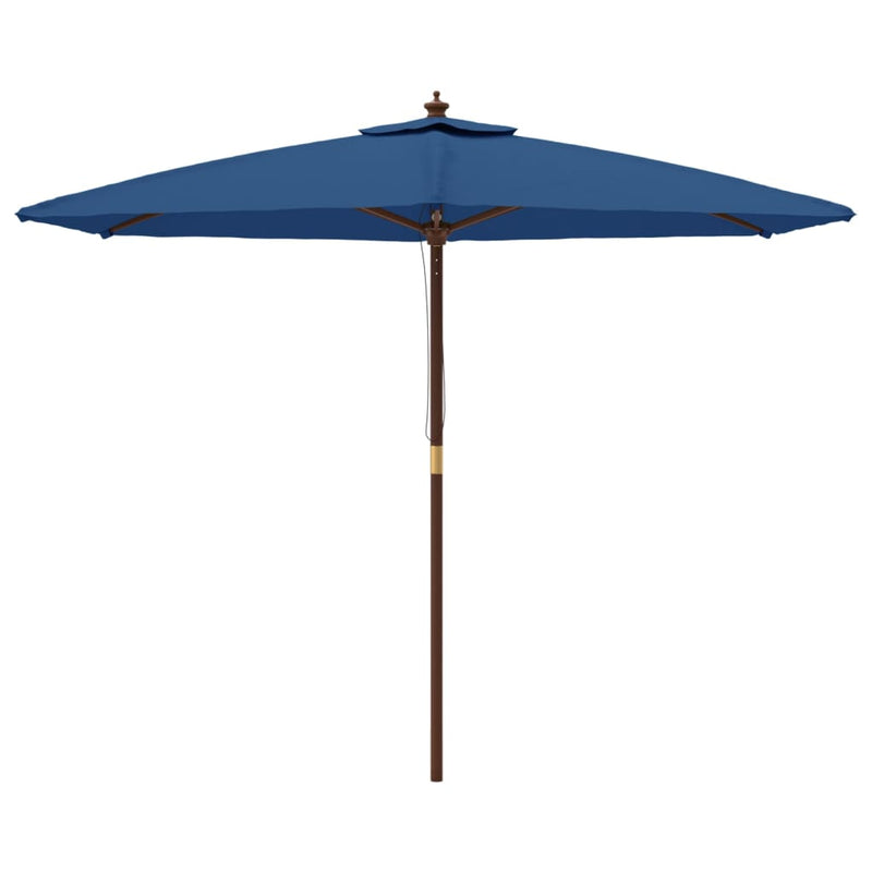 Load image into Gallery viewer, Vidaxl parasol met houten paal 299x240 cm azuurblauw
