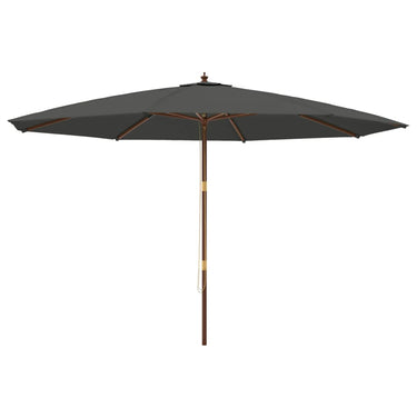 Vidaxl parasol met houten paal 400x273 cm antracietkleurig