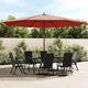 Vidaxl parasol met houten paal 400x273 cm terracottakleurig