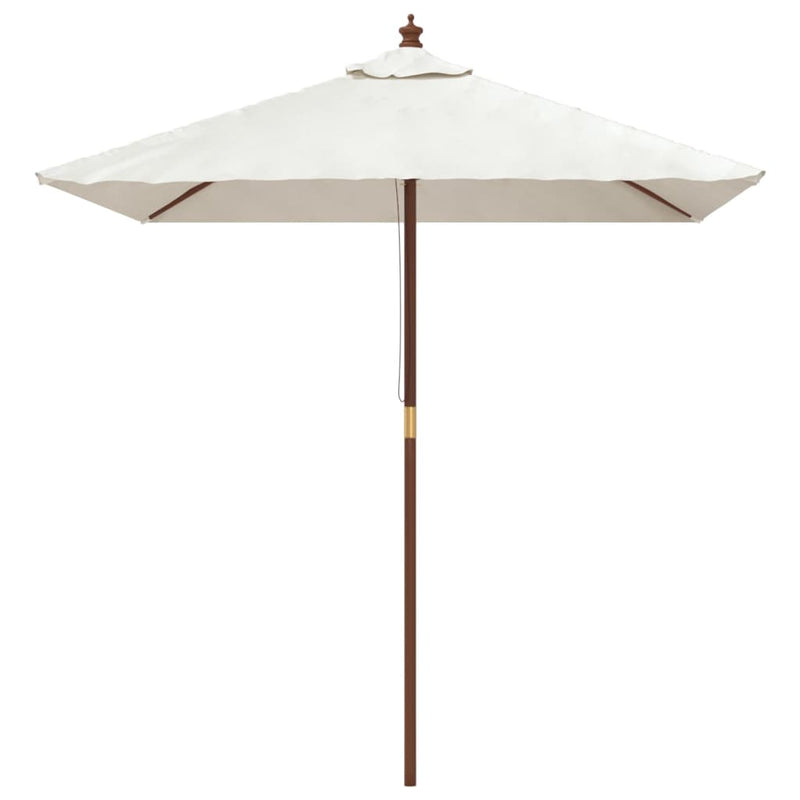 Afbeelding laden in galerijviewer, Vidaxl parasol met houten paal 198x198x231 cm zandkleurig
