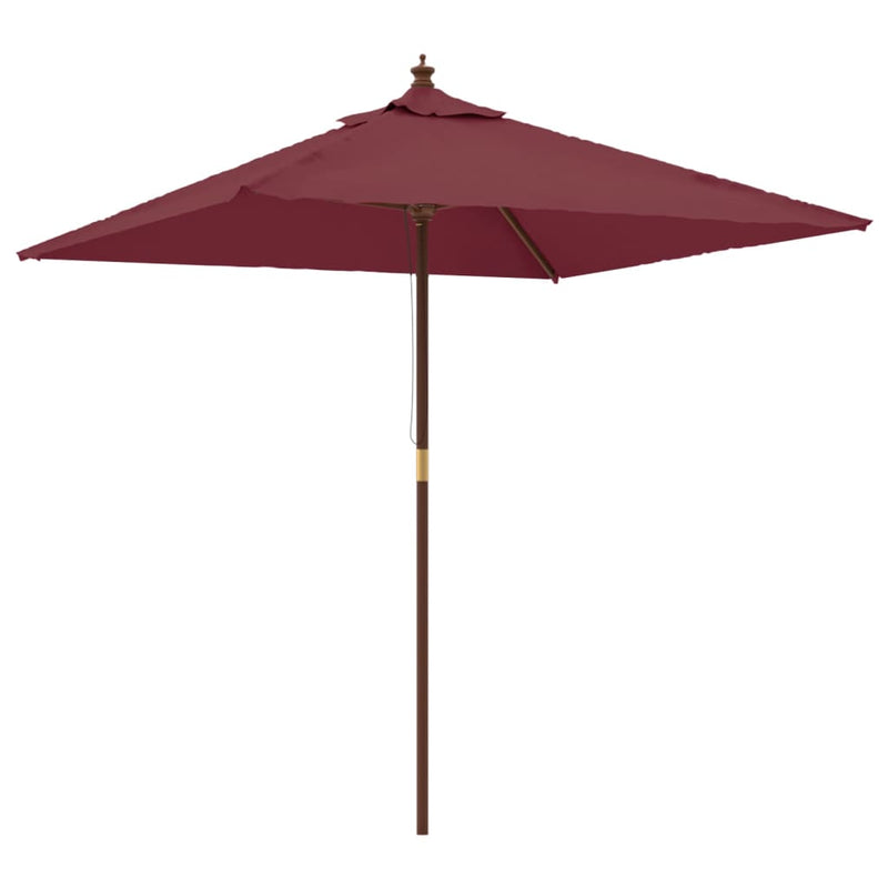 Load image into Gallery viewer, VidaXL Parasol met houten paal 198x198x231 cm bordeauxrood
