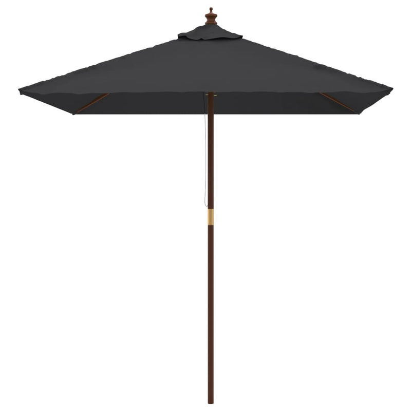 Load image into Gallery viewer, Vidaxl parasol met houten paal 198x198x231 cm zwart
