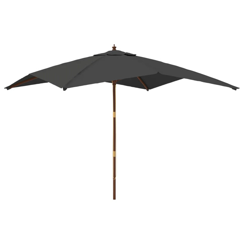 Load image into Gallery viewer, Vidaxl parasol met houten paal 300x300x273 cm antracietkleurig

