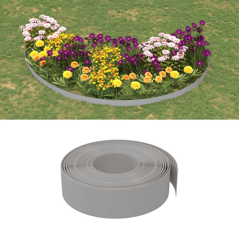 Load image into Gallery viewer, Vidaxl tuinrand 10 m 15 cm polyetheen grijs
