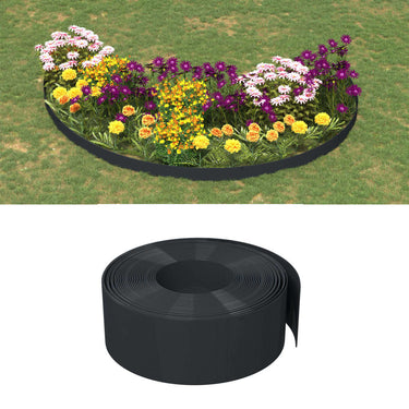 Vidaxl tuinrand 10 m 20 cm polyetheen zwart