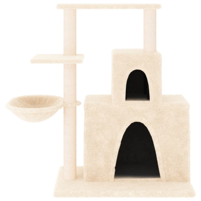 Load image into Gallery viewer, Vidaxl kattenmeubel met sisal krabpalen 83 cm crèmekleurig
