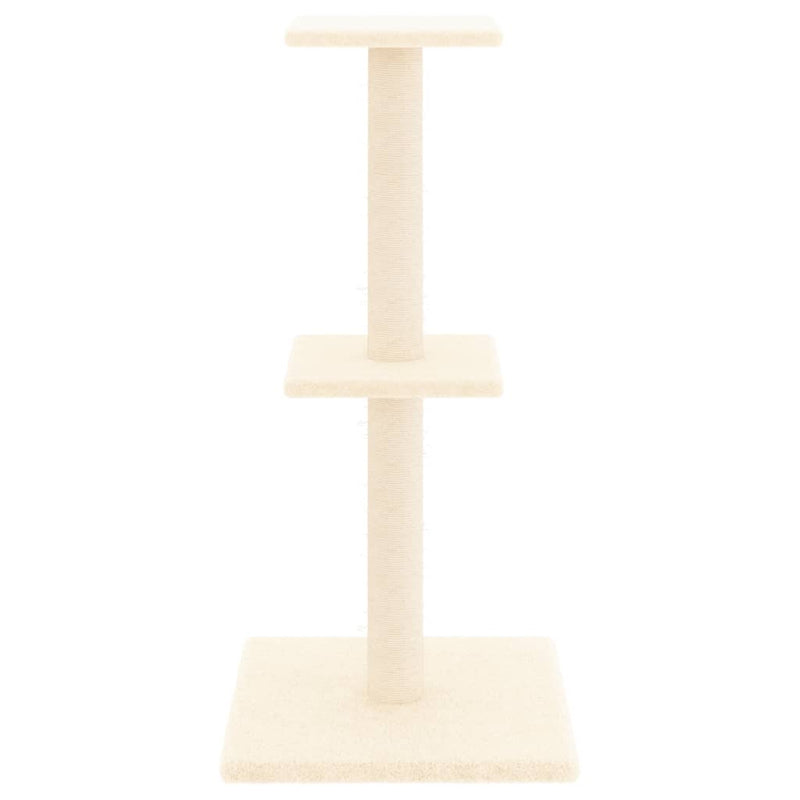 Load image into Gallery viewer, Vidaxl kattenmeubel met sisal krabpalen 73 cm crèmekleurig
