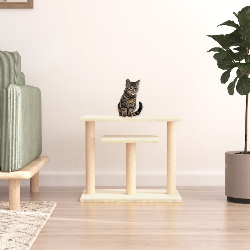 Load image into Gallery viewer, Vidaxl krabpaal met platforms 62,5 cm crèmekleurig
