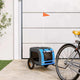 Vidaxl hondenfietstrailer oxford stof en ijzer blauw en grijs