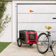 Vidaxl hondenfietstrailer oxford stof en ijzer rood en grijs