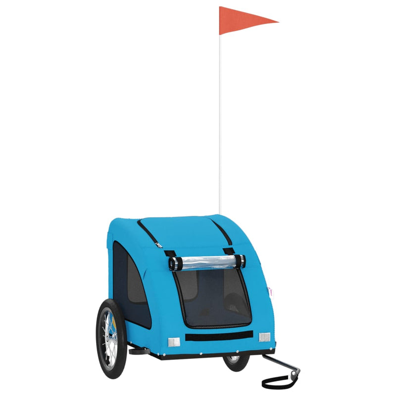 Load image into Gallery viewer, Vidaxl hondenfietstrailer oxford stof en ijzer blauw
