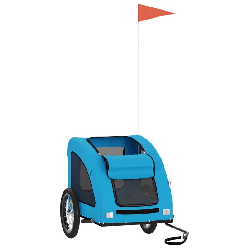 Load image into Gallery viewer, Vidaxl hondenfietstrailer oxford stof en ijzer blauw
