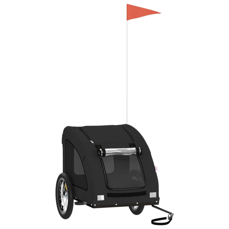Load image into Gallery viewer, Vidaxl hondenfietstrailer oxford stof en ijzer zwart
