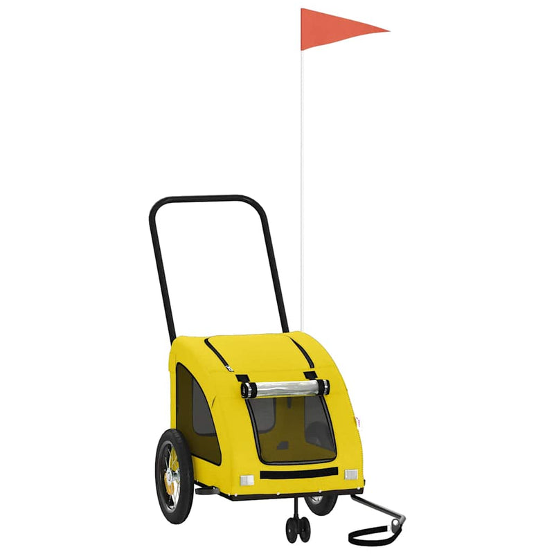 Load image into Gallery viewer, Vidaxl hondenfietstrailer oxford stof en ijzer geel
