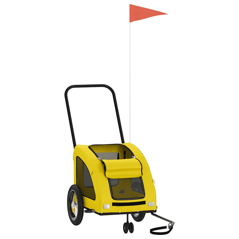 Load image into Gallery viewer, Vidaxl hondenfietstrailer oxford stof en ijzer geel
