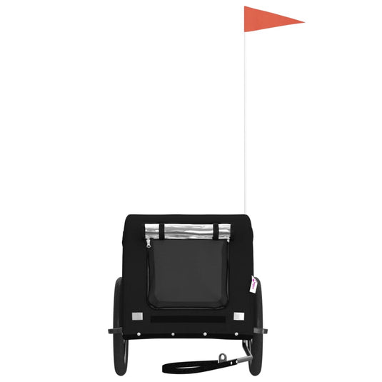 Vidaxl hondenfietstrailer oxford stof en ijzer zwart