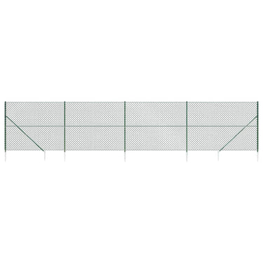 Vidaxl gaashek met grondankers 1,4x10 m groen