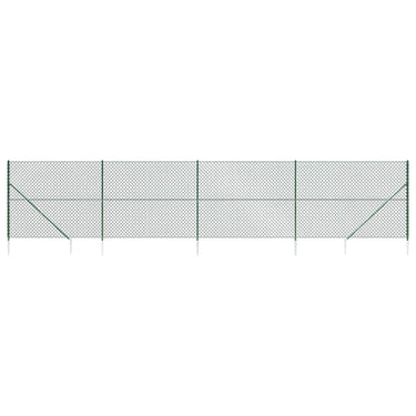 Vidaxl gaashek met grondankers 1,6x10 m groen