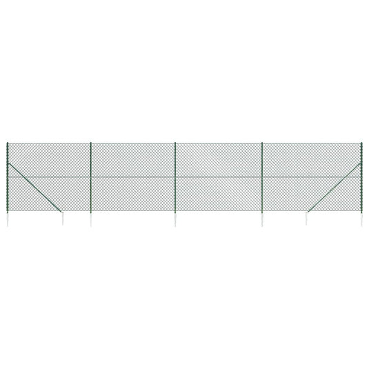 Vidaxl gaashek met grondankers 1,6x10 m groen