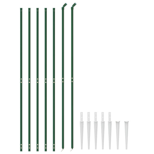 Vidaxl gaashek met grondankers 1,6x10 m groen