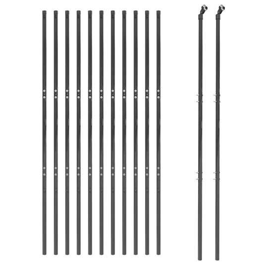 VidaXL Gaashek 1,6x25 m antracietkleurig