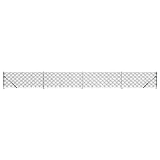 Vidaxl gaashek met flens 1x10 m antracietkleurig