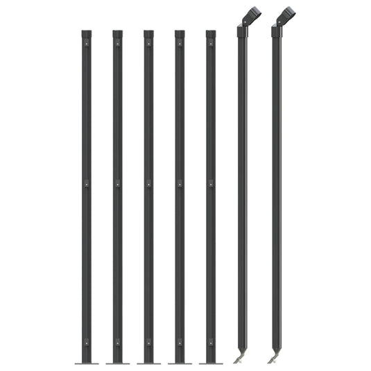 Vidaxl gaashek met flens 1x10 m antracietkleurig