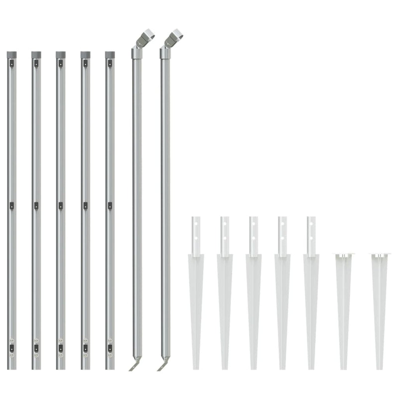 Load image into Gallery viewer, Vidaxl gaashek met grondankers 1x10 m zilverkleurig
