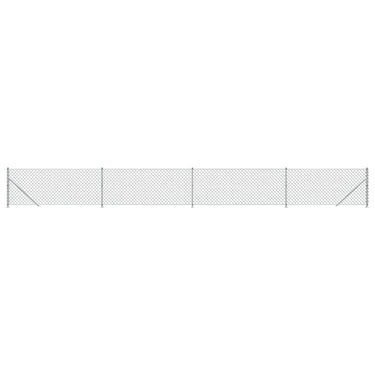 Vidaxl gaashek met flens 0,8x10 m zilverkleurig