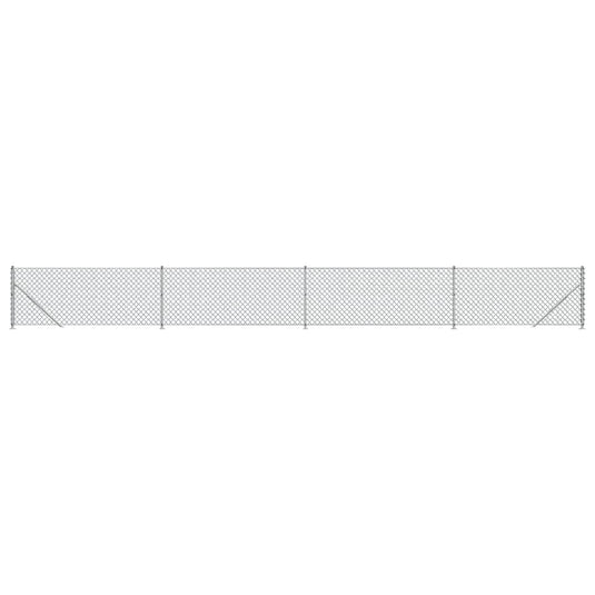 Vidaxl gaashek met flens 1x10 m zilverkleurig