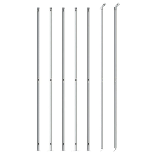 Vidaxl gaashek met flens 1,4x10 m zilverkleurig