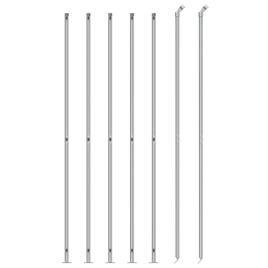 Vidaxl gaashek met flens 2x10 m zilverkleurig