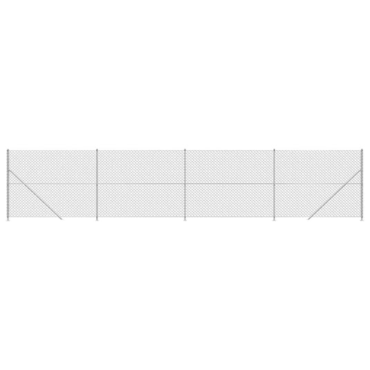 Vidaxl gaashek met flens 2,2x10 m zilverkleurig